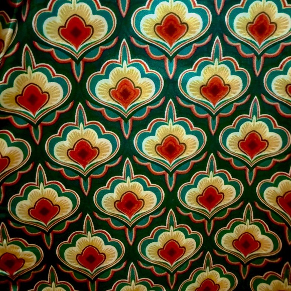 Vintage-Inspired Satin Double Zip Shirt – Bohemian Retro Print NWOT - Picture 6 of 6